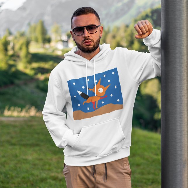 Fox Et Stars Mens Sweat - shirt à capuche (Créateur téléchargé)