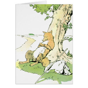 Fox faisant une sieste se penchant contre l'arbre