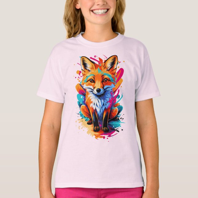 Fox Head - Fox T-Shirt - Jolie Fox T-Shirts (Devant)
