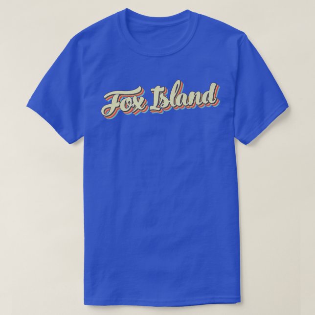 Fox Island TShirt Retro Art Baseball Police Vintag (Design devant)