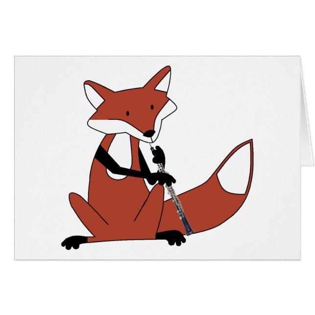Fox jouant le hautbois (Devant horizontal)