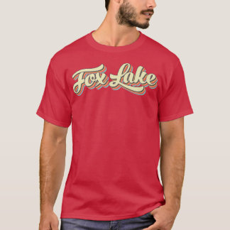 Fox Lake TShirt Retro Art Baseball Police Vintage