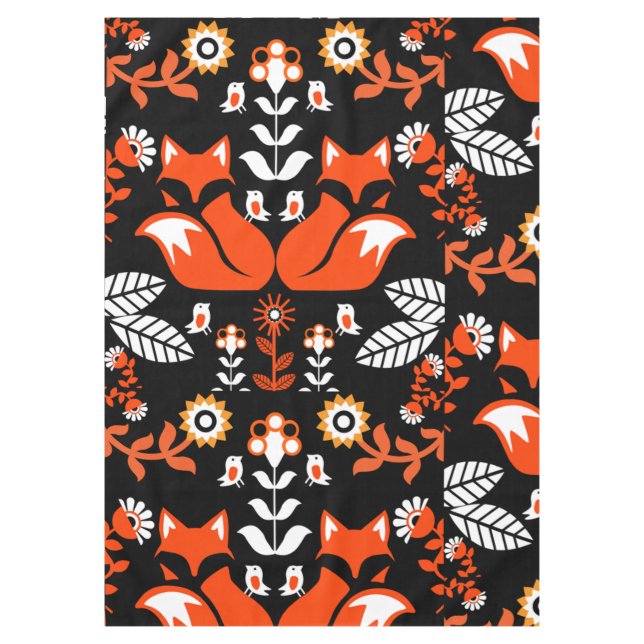 Fox Nordic Scandinavian Folk Art nappe (Devant)