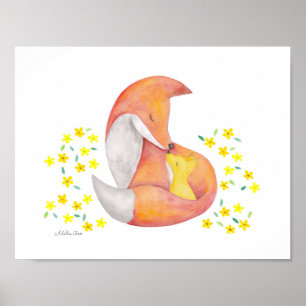 Fox Nursery Art Print Fox Nursery Decor Poster