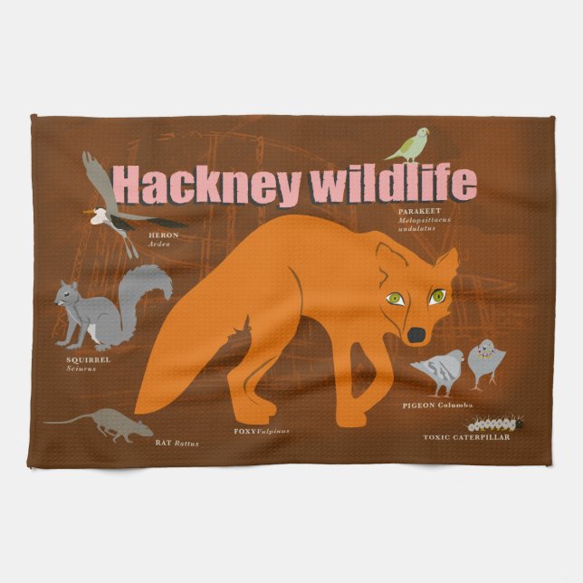 Fox par les travaux gaz, serviette de thé (Horizontal)