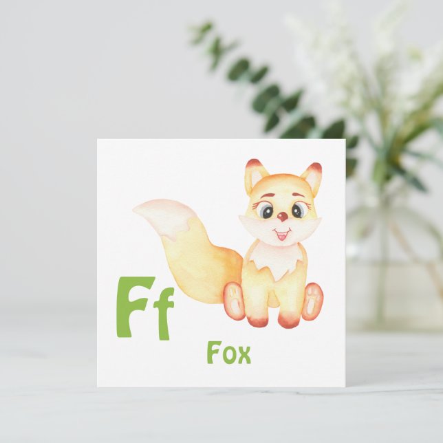 Fox personnaliser ABC : Lettre F - Ajouter votre n (Debout devant)
