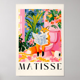 Fox Sur Une Impression Toilette, Drôle Peinture Mu