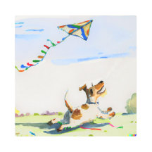 Fox Terrier à la recherche d'un cerf-volant dans l