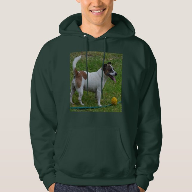 Fox Terrier Avec Son Bal Jaune, Sweat - shirt à ca (Devant)
