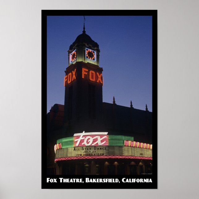 Fox Theater, Bakersfield 11x17 Poster (Devant)
