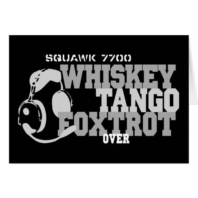 Fox-trot de tango de whiskey - humour d'aviation (Devant horizontal)