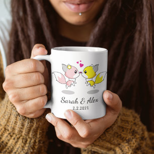 Foxes Mug, Café Mug personnalisé pour le couple,