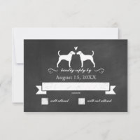 Foxhound Silhouettes Mariage RSVP Réponse