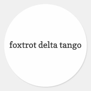 Foxtrot Delta Tango Autocollant, Autocollants viny