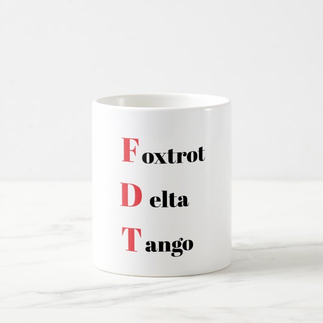Foxtrot Delta Tango Coffee Mug (Centre)