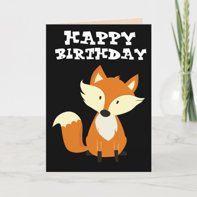 FOXY ! FOX HEUREUSES CARTES D'ANNIVERSAIRE (Devant)
