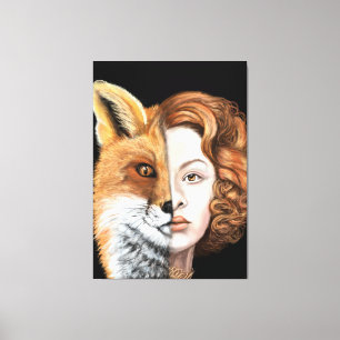 Foxy Lady - Visage de toile Impression - Peinture