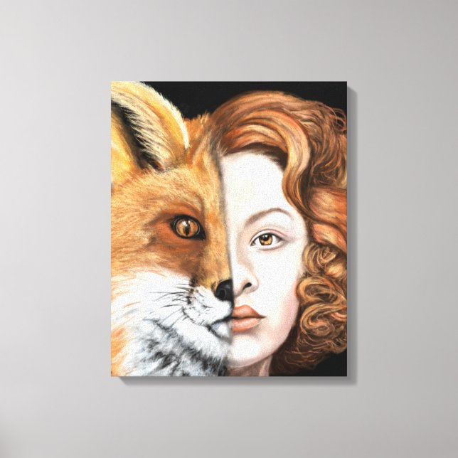 Foxy Lady - Visage de toile Impression - Peinture  (Recto)