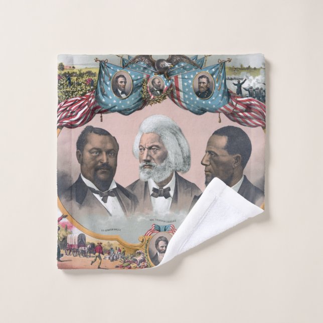 Fr3d3rick Bailey Douglass avec Black Abolitionnist (Gant de toilette)