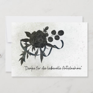 FR   Carte de remerciement de deuil noble - Rose n