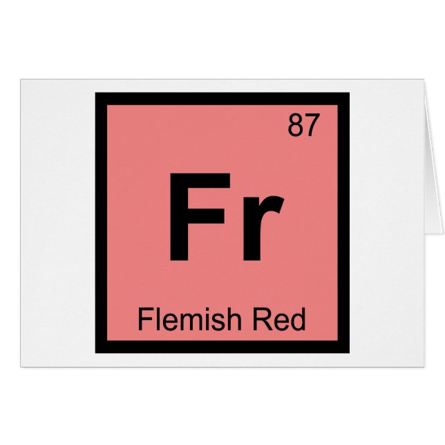 Fr - Chimie Rouge Flamande Symbole du tableau péri (Devant horizontal)