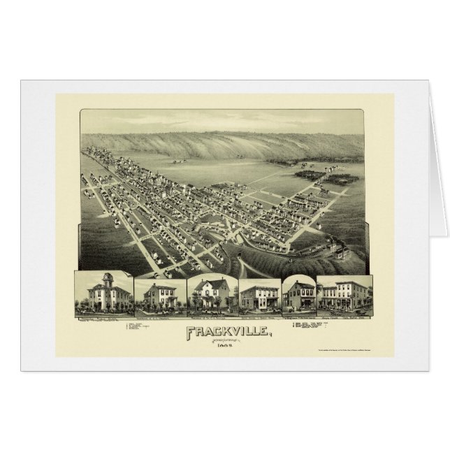 Frackville, carte panoramique de PA - 1889 (Devant horizontal)