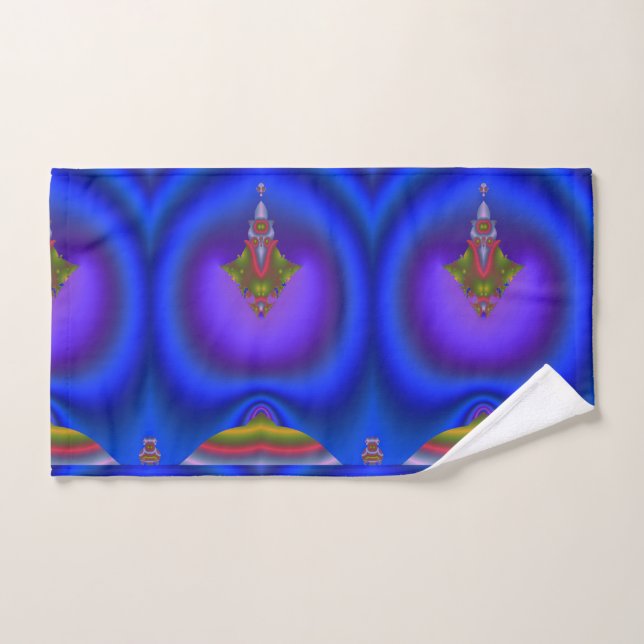 Fractal bleu profond (Serviette à main)