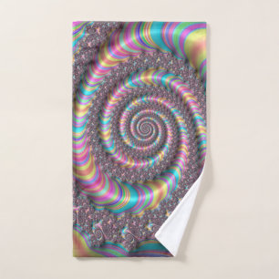 Fractal brillant arc-en-ciel Nautilus Swirl