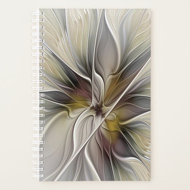 Fractal floral, fleur de fantaisie aux couleurs de (Devant)