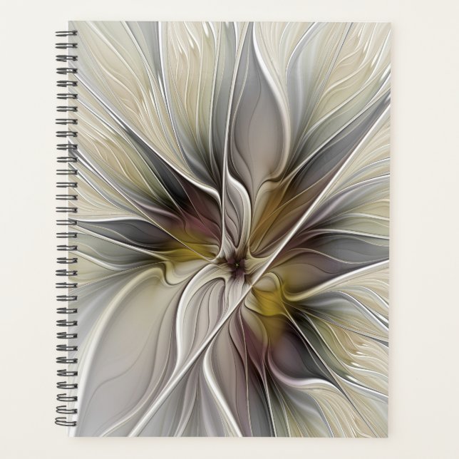 Fractal floral, fleur de fantaisie aux couleurs de (Devant)