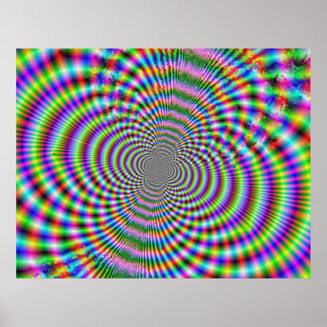 Fractal Optical Illusion 2 Poster (Devant)