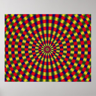 Fractal Optical Illusion Poster