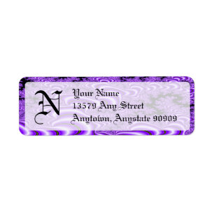 Fractal S~01 Monogramme Étiquettes d'adresse de re