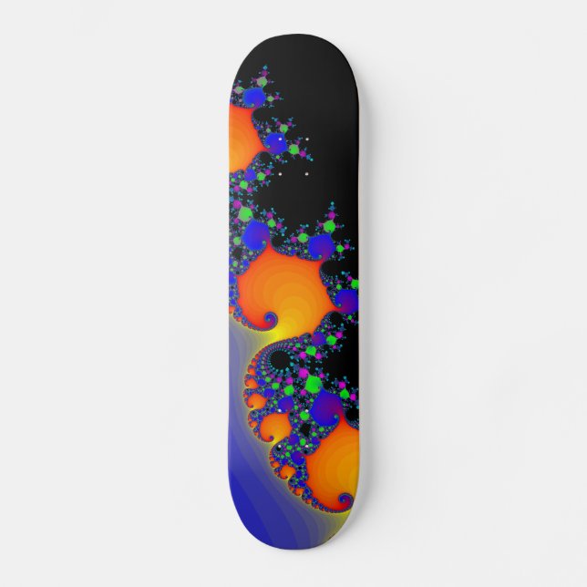 Fractal Spirals: Custom Skateboard (Recto)