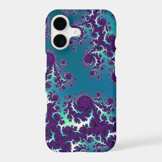 Fractale abstraite bleu vert violet iPhone 6 Plus
