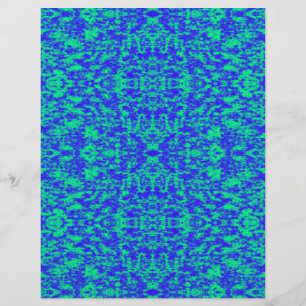 Fractale Abstraite En Bleu Et Vert