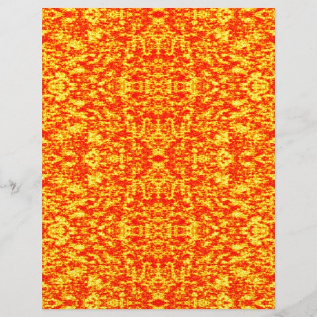 Fractale Abstraite En Rouge Et Orange (Devant)