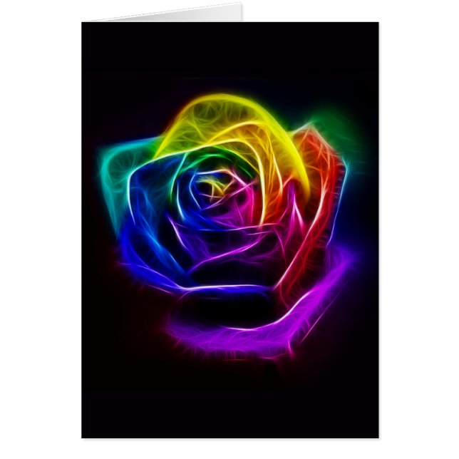 Fractale rose d'arc-en-ciel (Devant)