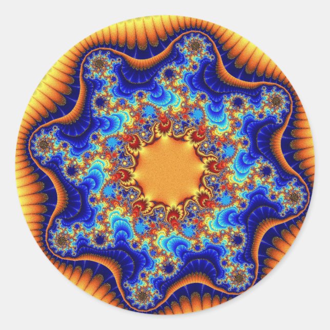 Fractalscope céleste personnalisé Stickers ronds (Devant)