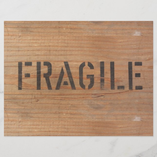 Fragile sur bois (Devant)