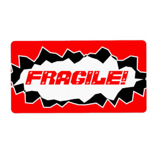 Fragile warning - shipping stickers