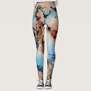 "Fragment peint de Ciel Bleu", Leggings de Femme
