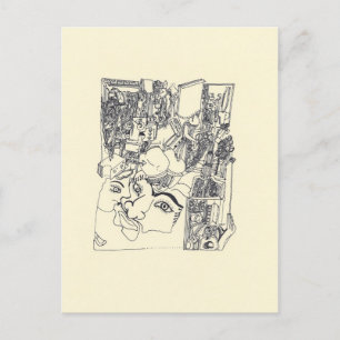 Fragments d'Arts 1 Carte postale de dessin surréal