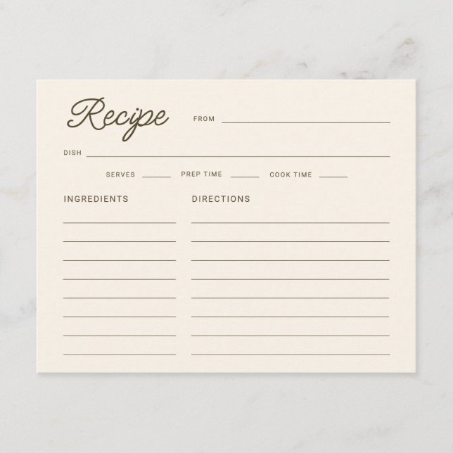 Fraîche De La Carte De Recette Fête des mariées Du (Devant)