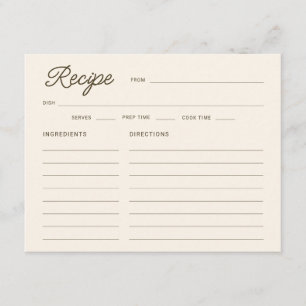 Fraîche De La Carte De Recette Fête des mariées Du