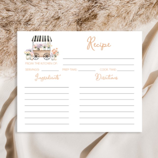 Fraîche De La Carte De Recette Fête des mariées Du (Créateur téléchargé)