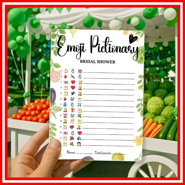 Fraîchement Du Marché Emoji Pictionary Bridal Jeu (Créateur téléchargé)