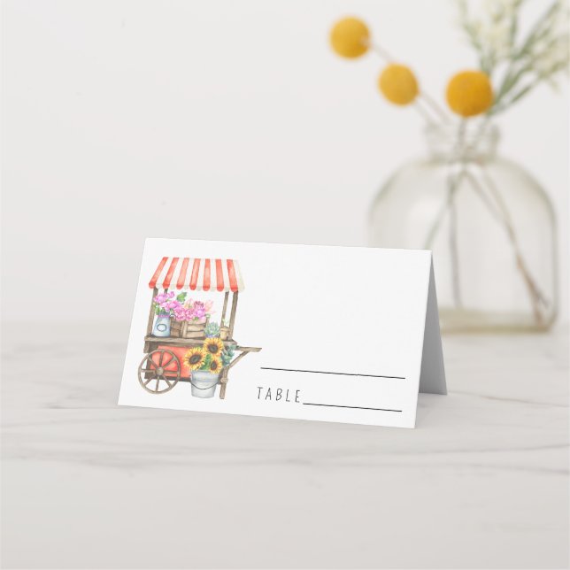 Fraîchement sortie du marché - Cartes de lieu de m (Devant)