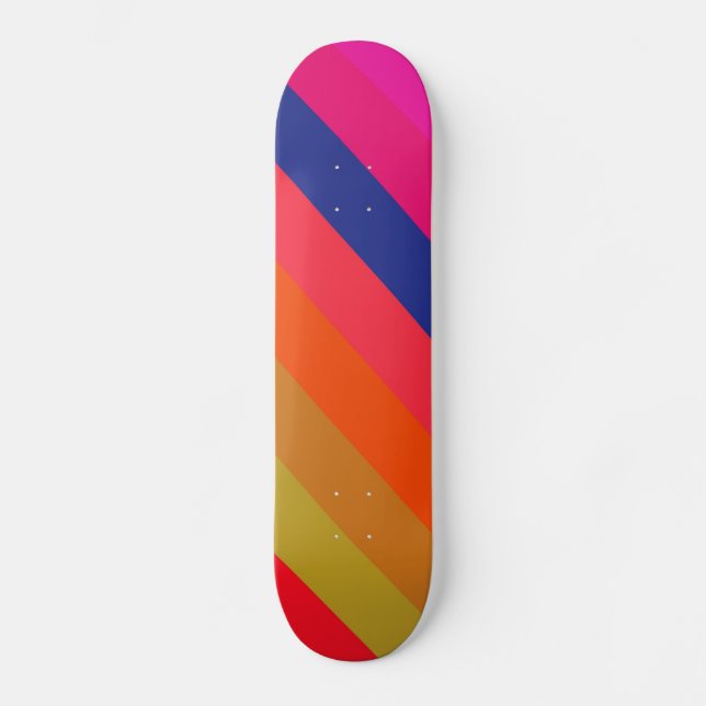 Fraîches Retro Colorées - Skateboard (Recto)