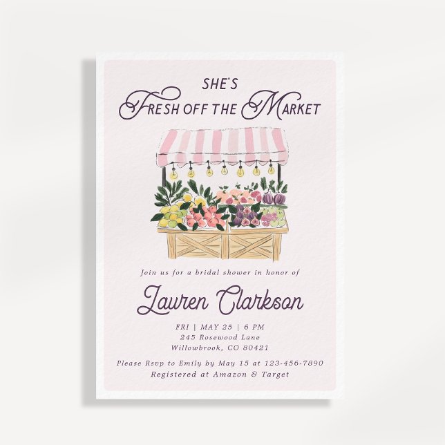 Frais Éclos du Marché Invitation pour Enterrement  (Créateur téléchargé)